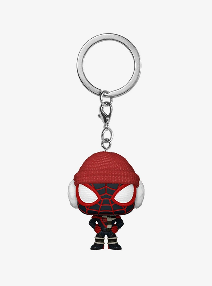 Funko Marvel Gamerverse Spider-Man Miles Morales Pocket Pop! Miles Morales (Winter Suit) Key Chain Hot Topic Exclusive