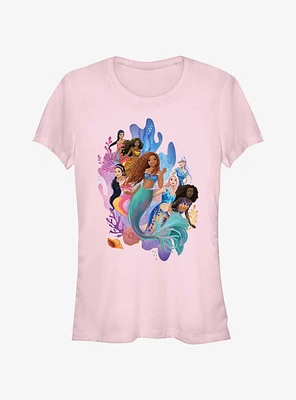 Disney The Little Mermaid Live Action Ariel and Her Sisters Girls T-Shirt