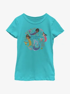 Disney The Little Mermaid Live Action Sisters Dance Beneath Waves Youth Girls T-Shirt