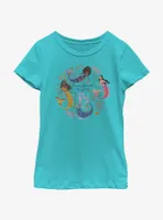 Disney The Little Mermaid Live Action Sisters Dance Beneath Waves Youth Girls T-Shirt