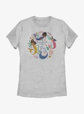 Disney The Little Mermaid Live Action Sisters Dance Beneath Waves Womens T-Shirt