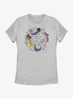 Disney The Little Mermaid Live Action Sisters Dance Beneath Waves Womens T-Shirt