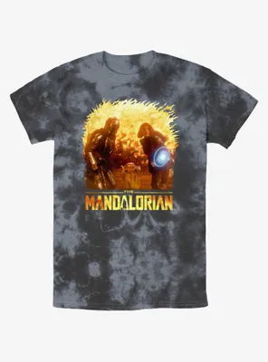 Star Wars The Mandalorian Grogu Force Shield Tie-Dye T-Shirt