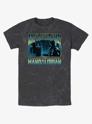 Star Wars The Mandalorian Are You With Me Grogu Mineral Wash T-Shirt