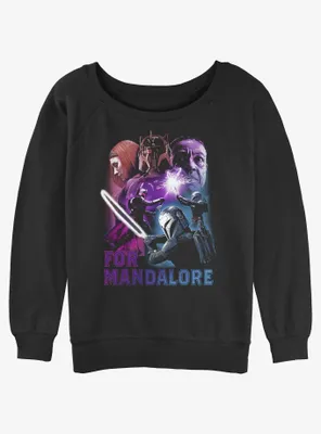Star Wars The Mandalorian For Mandalor Womens Slouchy Sweatshirt