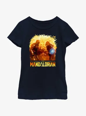 Star Wars The Mandalorian Grogu Force Shield Youth Girls T-Shirt