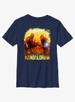 Star Wars The Mandalorian Grogu Force Shield Youth T-Shirt