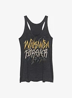 Marvel Black Panther Slashed Wakanda Forever Girls Tank