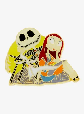 Loungefly Disney The Nightmare Before Christmas 30th Anniversary Jack & Sally Enamel Pin - BoxLunch Exclusive