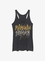 Marvel Black Panther Slashed Wakanda Forever Womens Tank Top