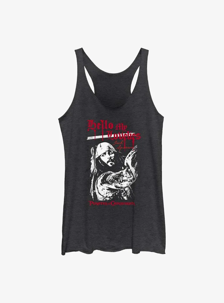 Disney Pirates of the Caribbean Jack Sparrow Hello My Lovelies Womens Tank Top