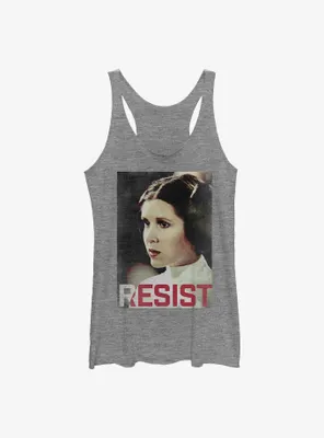 Star Wars Resist Leia Pic Womens Tank Top