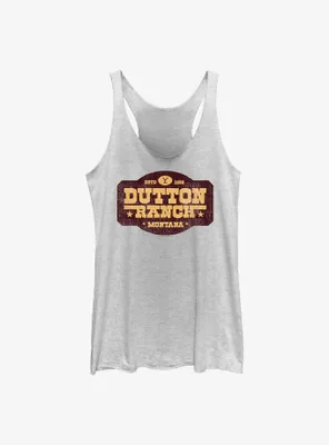 Yellowstone Dutton Ranch Distressed Sign Womens Tank Top