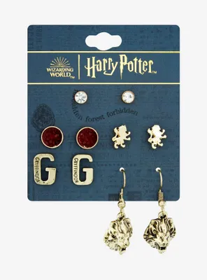 Harry Potter Gryffindor Earring Set - BoxLunch Exclusive