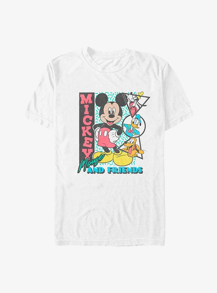 Disney Mickey Mouse & Friends Retro Shapes Big Tall T-Shirt