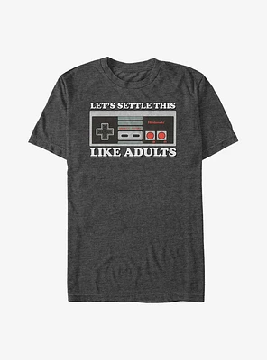 Nintendo Let's Settle This Like Adults Big & Tall T-Shirt