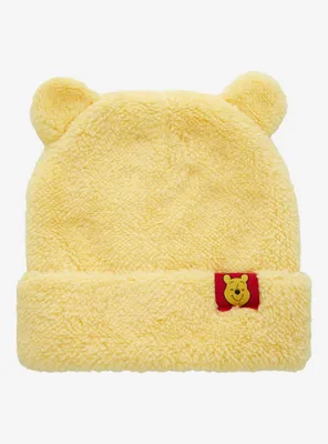 Disney Winnie the Pooh Figural Pooh Bear Sherpa Cuff Beanie - BoxLunch Exclusive