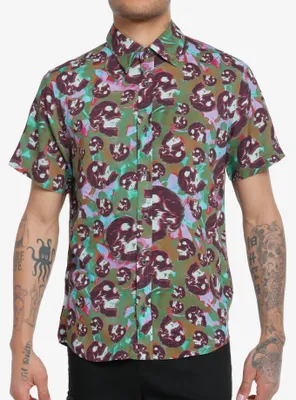 Screaming Skulls Woven Button-Up