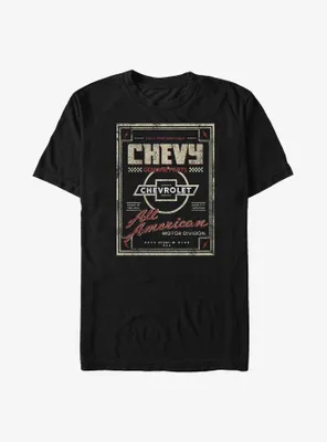 General Motors All American Chevy Poster Big & Tall T-Shirt