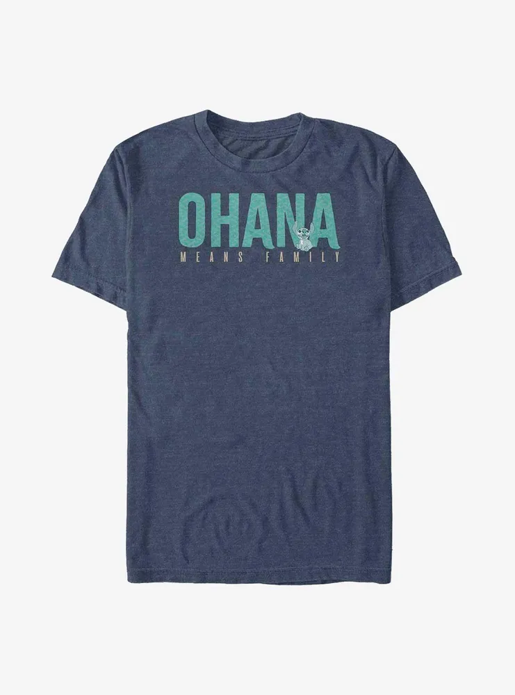 Disney Lilo & Stitch Bold Text Ohana Big Tall T-Shirt