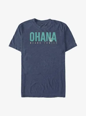 Disney Lilo & Stitch Bold Text Ohana Big Tall T-Shirt