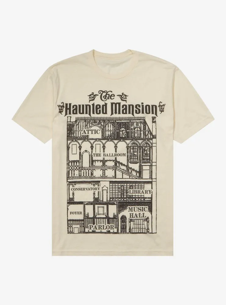 Disney The Haunted Mansion Floor Plan T-Shirt