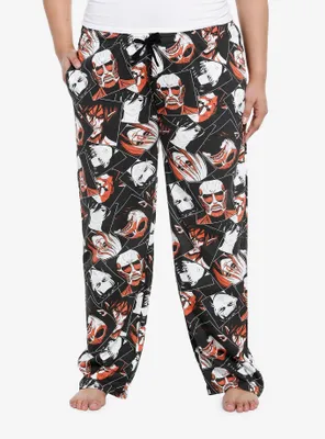 Attack On Titan Portrait Girls Pajama Pants Plus