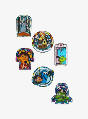Loungefly Disney Pixar Characters Stained Glass Blind Box Enamel Pin
