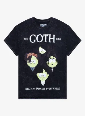 South Park The Goth Kids Mineral Wash T-Shirt