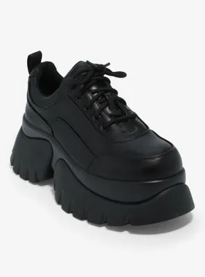 KOI Black Super Chunky Platform Sneakers