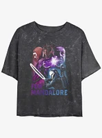 The Mandalorian Big Battle Mineral Wash Crop Girls T-Shirt