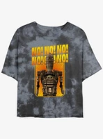 The Mandalorian Tough Warrior Tie-Dye Girls Crop T-Shirt