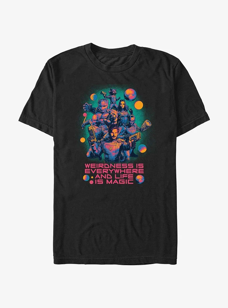 Marvel Guardians of the Galaxy Vol. 3 Weirdness Is Everywhere and Life Magic T-Shirt