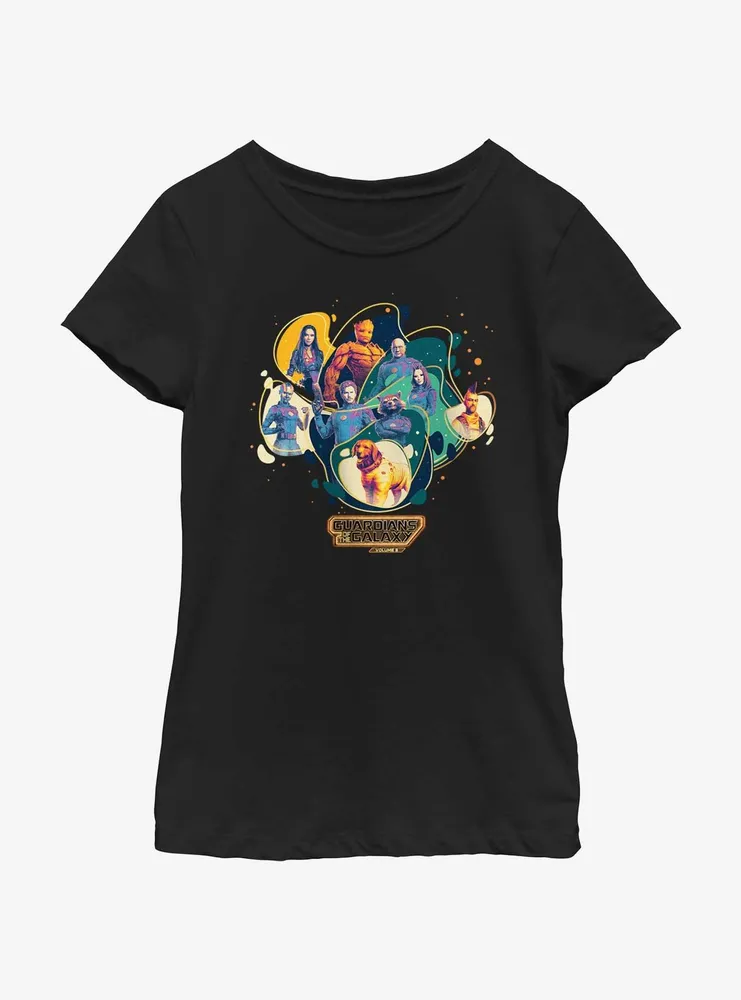 Marvel Guardians of the Galaxy Vol. 3 Cosmic Groupshot Youth Girls T-Shirt