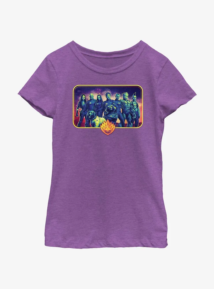 Marvel Guardians of the Galaxy Vol. 3 Cosmic Heroes Lineup Youth Girls T-Shirt