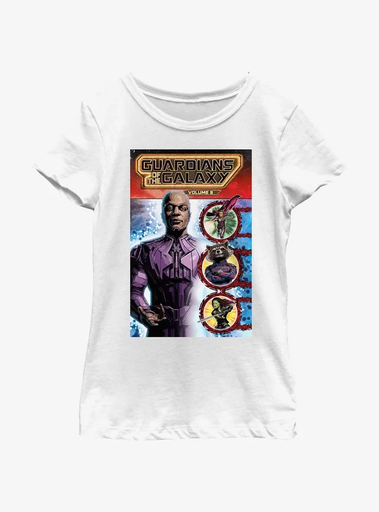 Marvel Guardians of the Galaxy Vol. 3 High Evolutionary Comic Poster Youth Girls T-Shirt