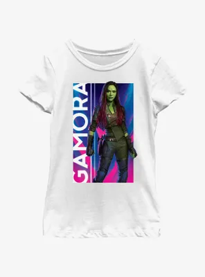 Marvel Guardians of the Galaxy Vol. 3 Gamora Hero Poster Youth Girls T-Shirt
