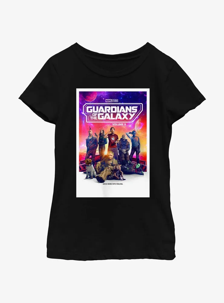 Marvel Guardians of the Galaxy Vol. 3 Universal Family Poster Youth Girls T-Shirt