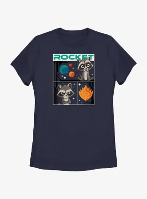 Marvel Guardians of the Galaxy Vol. 3 Baby Rocket Poster Womens T-Shirt