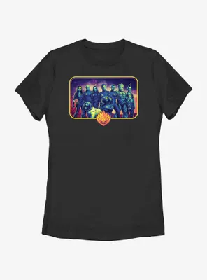 Marvel Guardians of the Galaxy Vol. 3 Cosmic Heroes Lineup Womens T-Shirt
