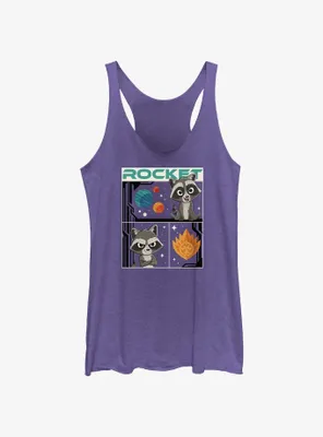 Marvel Guardians of the Galaxy Vol. 3 Baby Rocket Poster Womens Tank Top