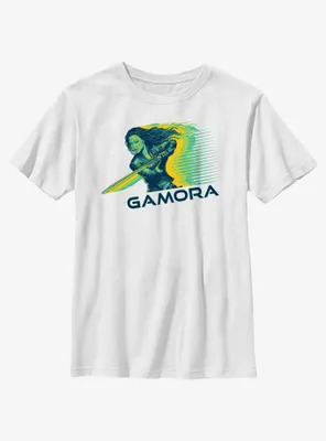 Marvel Guardians of the Galaxy Vol. 3 Gamora Sword Badge Youth T-Shirt