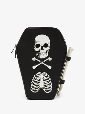 Coffin Bone Glow-In-The-Dark Crossbody Bag Hot Topic Exclusive