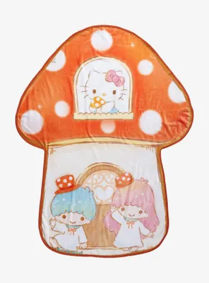 Hello Kitty And Friends Mushroom Figural Throw Blanket