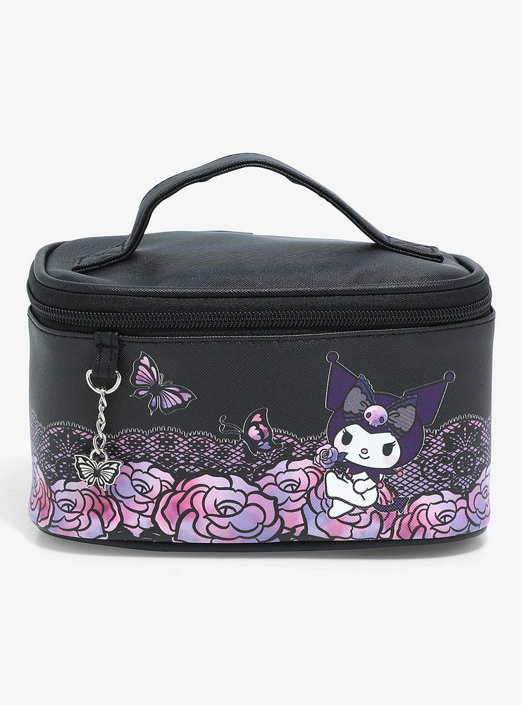 Kuromi Butterfly Roses Makeup Bag