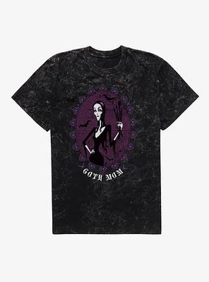 The Addams Family Morticia Mother Frame Mineral Wash T-Shirt