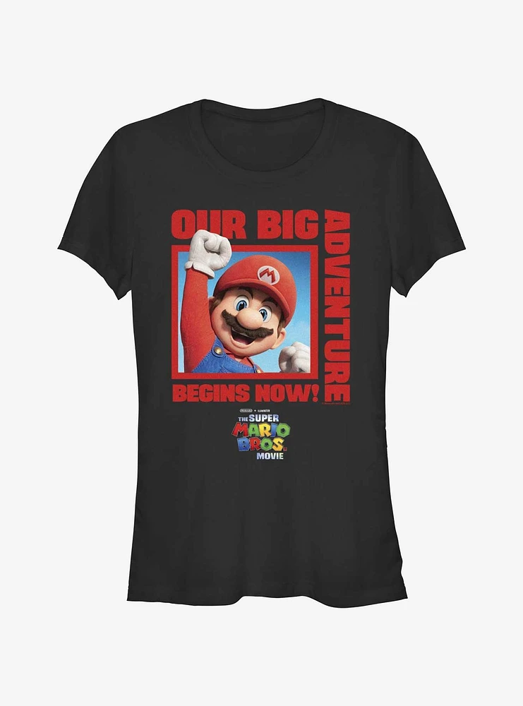 The Super Mario Bros. Movie Our Big Adventure Begins Now Girls T-Shirt