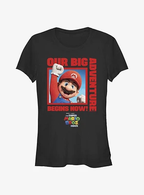 The Super Mario Bros. Movie Our Big Adventure Begins Now Girls T-Shirt
