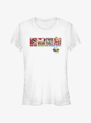 The Super Mario Bros. Movie Big Adventure Toad Luigi & Princess Peach Girls T-Shirt