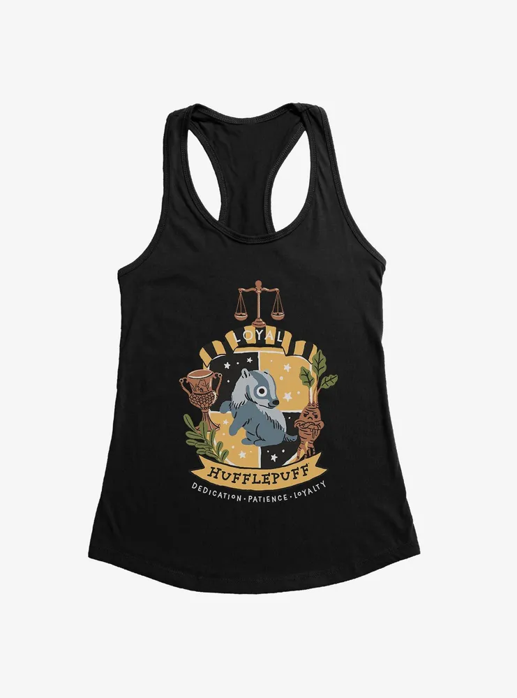 Harry Potter Hufflepuff Chibi Crest Womens Tank Top